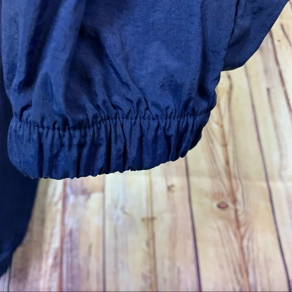 Nike Navy Nylon Elastic Waist Windbreaker Pants